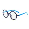 Gafas de Moda para Niños Anti Luz Azul Montura Redonda Personalizada Gafas Planas Anti Luz Azul para Computadora Gafas para Miopía de Niñas F8232