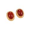 Aretes Ovalados de Textura Alta de Época Antigua Media Otoño e Invierno Rojo Vino Diseño Nicho Lujo Ligero Aretes de Gama Alta