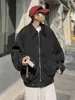 Chaqueta de Trabajo Retro Suelta Estilo Japonés Cuello Alto para Hombre Primavera y Otoño Chic Diseño Chic Versátil Cremallera Chaqueta Superior