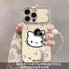 Pulseira de Gato Kt com Laço Adequada para Capa de Celular Apple 16Promax Iphone14 Galvanoplastia 15 Desenho Animado de Alta Qualidade