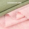 260g Tecido Malha Canelada 2x2 com Fio Yunrou Poliéster Rayon Alta Elasticidade Macio Respirável Tecido para Camiseta de Base Colete