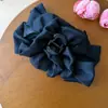 Pinza para el Cabello de Satén Plisado de Alta Gama Estilo Francés, Oversize, Esponjosa, Elegante, Estilo Desenfadado, para la Parte Trasera de la Cabeza, Adecuada para el Trayecto Diario, Pinza de Tiburón