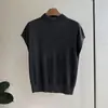Top de punto para mujer Beishan Tongshu, cuello semialto, manga corta, estilo simple y fino de otoño con mangas ligeramente acampanadas, capa base P130