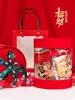 Saco de Presente Balde Transparente de Abraço de Ano Novo Bolsa de Mão Única Bolsa com Janela Caixa de Presente para Assar Caixa de Doces para Casamento Embalagem