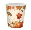 Nuevo juego de vajilla desechable para fiesta de cosecha de calabazas de otoño transfronteriza suministros para fiestas platos de papel desechables