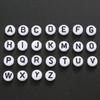 100/Paquete 4*7mm juego blanco cuentas acrílicas alfabeto DIY aretes hechos a mano Joyería collar accesorios de joyería