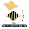 Colgantes de Trébol de Cuatro Hojas con Goteo de Aceite Rayado y Pedrería para Lote Mixto, Venta Transfronteriza, Accesorios para Pulseras y Collares, Bricolaje, Directo del Fabricante