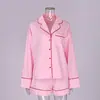 Conjunto de Duas Peças Feminino 2026 Estilo Novo Europeu e Americano Transfronteiriço Primavera e Verão Confortável e Macio com Manga Longa e Shorts Que Pode Ser Usado Fora de Casa como Pijama e Roupa de Casa