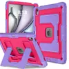 Adecuado para iPad Air de 13 pulgadas Funda Protectora para Tableta con Soporte Plegable de Silicona de Color Contrastante Funda Blindada para iPad Air 11