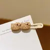Pinza para el pelo de flor de cerezo en gelatina, pinza de pico de pato dulce y linda, pinza lateral para niñas, para arreglar el flequillo, accesorio para el pelo para estudiantes