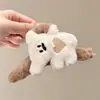 Pinza de Garra de Peluche de Dibujos Animados Dulce para Mujer Pinza para el Cabello de la Parte Posterior de la Cabeza Estilo Coreano Exquisita Pinza de Tiburón Pinza para Moño Pinza de Pelo