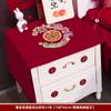 Ceremonia de Boda Dormitorio Mesita de Noche Cubrepaño Arreglo Habitación de Boda Hombre Cubre Toalla Rojo Paño para Polvo Decoración Suministros para Boda