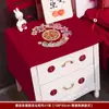 Tela para Cubrir Mesa de Noche de Dormitorio de Boda, Decoración de Habitación de Boda, Tela para Cubrir del Novio, Tela Roja para Cubrir del Polvo, Suministros Decorativos de Boda