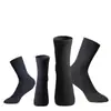 Calcetines para Hombre, Color Sólido, Anti-Olor, Estilo de Negocios, Calcetines de Longitud Media para Cuatro Estaciones, Transpirables, Absorbentes del Sudor, Calcetines Deportivos, Calcetines Cortos Negros y Blancos para Hombre