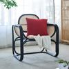 Sillón Sofá Nórdico Moderno Simple Balcón Ratán Real Tejido Silla Individual de Ocio Lujo Ligero Natural Indonesio Respaldo Silla de Ratán