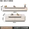 Mueble de TV de Piedra Sinterizada Sala de Estar Hogar Nuevo Estilo 2025 Lujo Ligero Sensación de Alta Gama Apartamento Pequeño Combinación de Mesa de Café de Madera Maciza y Mueble de TV