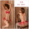 Marca Ruoruo lencería sexy sexy caliente hueca felpa una pieza sirvienta juego de roles uniforme traje 648