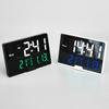 Reloj Digital LED de Marco Estrecho Casual Despertador de Mesita de Noche Fotosensible Pantalla Grande Temperatura Semana Reloj Multifunción 6627