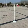 Suporte de Barra Transversal Adereços de Casamento Suporte de Cortina de Tecido de Ferro Forjado Suporte de Cortina de Tecido para Casamento ao Ar Livre Suporte de Display Publicitário Retrátil