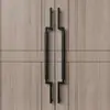 Manija Moderna de Acero Inoxidable Grueso Dorado para Puerta de Cristal Hotelera Manija de Puerta Principal con Marco Manija de Madera Maciza Estilo Antiguo
