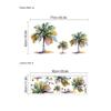 Adhesivos de pared de planta verde transfronteriza, árbol de coco, sala de estar, estudio, cocina, dormitorio, decoración de fondo, adhesivos autoadhesivos para la generación de cabello