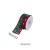 Cinta de lino sintético en stock para decoraciones navideñas, cinta navideña impresa a medida con purpurina, transfronterizo a medida