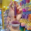 Barro de cerámica labios de diamantes completos cadena para coche anillo de cadena cordón llavero colgante bolsa de pareja colgante pequeños regalos al por mayor