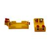 Ejjh693121 Caja de Abrazadera Amarilla de Dos Secciones Interruptor de Dos Secciones Caja de Abrazadera de Batería Cable de Abrazadera Flexible con Abrazadera y Extracción