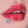 Estrela de Cinco Pontas Flor de Zircônia Liga de Cobre e Titânio Aço Titânio Piercing Labial Estrela Piercing de Osso da Orelha Joias de Piercing Transfronteiriças Europeias e Americanas