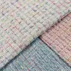 Tela de Tweed de Lana con Hilos Brillantes en un Patrón de Cuadros Estilo Chanel para Chaquetas, Vestidos, Abrigos, Bolsos y Materiales para Zapatos de Mujer