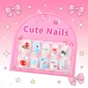 Piezas de Arte para Uñas de Dibujos Animados para Niños, Piezas de Uñas Portátiles Hechas a Mano de Anime Lindas, Parches de Uñas Terminados, Uñas Postizas, Piezas de Uñas