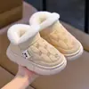 Novos Sapatos de Algodão para Crianças 2025, Sapatos de Neve, para Casa Interno e Externo Antiderrapantes Resistentes ao Desgaste Eva Sola Grossa Botas de Algodão com Forro de Lã Espessadas