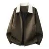 Chaqueta de Otoño 2026 de Marca de Moda con Cuello de Solapa Holgada Talla Grande para Hombre, Abrigo Versátil Casual Estilo Ropa de Trabajo