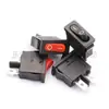 Kcd1-110 Ultra-delgado 9.5*21mm Interruptor de Palanca Pequeño Plano de Pie Tipo Barco 2 Pines 2 Velocidades Negro