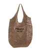 Bolsa de Palha Elegante com Recortes e Bordado de Letras Transfronteiriço, Bolsa de Ombro de Grande Capacidade para Férias na Praia, Bolsa de Palha Tecida Versátil para Mulheres