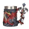 Taza de Resina con Estatua de Dragón 3D, Taza de Cerveza de Pterosaurio, Vaso de Agua de Dragón Monstruoso, Gran Capacidad, Alto Valor Estético, Regalo de Navidad