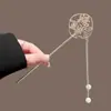 Novo Grampo de Cabelo Leque para Ganhar Dinheiro Estilo Chinês para Mulheres, Grampo de Cabelo com Borla, Grampo de Cabelo Estilo Antigo, Acessórios Diários Modernos Simples da Dinastia Han