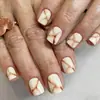 Unhas Postiças Vintage de Alta Qualidade com Design Rachado, Arte de Unhas Estilo Europeu Simples e Versátil, 24 Peças em Estoque, Unhas Postiças para Atacado