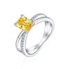 Anillo de plata de ley 925 europeo y americano con diamante cuadrado de corte Flor de Hielo Llama de 1.5 quilates para mujer, lujo, tesoro colorido 6*8 diamante de alto carbono anillo para mujer INS