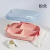 Caixa de Almoço de Plástico, Segura para Micro-ondas, Caixa Doméstica Compartimentada para Conservar Frescos, Caixa de Almoço de Grau Alimentício para Trabalhadores de Escritório, Caixa Selada