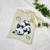 Bolsa de Tricô Ins Desenho Panda Feminina Moda para Carregar na Mão Grande Capacidade Bolsa de Ombro Bolsa Transversal Bolsa