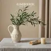 Vaso bule vintage estilo wabi-sabi, ornamento de cerâmica de arte de nicho para sala de estar, decoração retrô, arranjo de flores secas, armazenamento de água