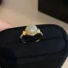 Anel Aberto Gota d'Água de Zircônia Moda para o Dia a Dia Versátil Personalidade Exquisita Anel para o Dedo Indicador Luxo Leve Toque de Alto Padrão Joia para Mãos