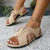Zapatos Planos Estilo Bosque Versátiles de Moda Estilo Birkenstock con Punta Abierta Nuevos Verano y Otoño 2025 Sandalias Romanas con Cordones Estilo Retro Francés para Mujer