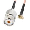 Cable adaptador de conector RF coaxial SO239 SL16 UHF-K hembra a MCX-JW macho curvo jumper de antena