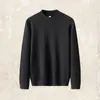 Suéter Clássico Retrô Americano para Homens, Estilo Primavera e Outono, Solto Moderno Simples Casual Versátil Camisa Base de Tricô para Homens