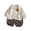 Conjunto de Verão Duas Peças para Meninos, Conjunto Fashion de Shorts Xadrez sem Mangas com Bolinhas, Roupa Estilosa de Verão Estilo Coreano para Bebês Meninos