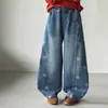 Calça Jeans Feminina Outono 2026 Novo Estilo Calça Feminina Crianças Maiores Outono Calça Wide Leg Alunos do Ensino Fundamental Primavera Outono Calça Banana