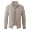 Comércio Exterior Outono e Inverno Nova Chegada Comércio Exterior Masculino Casual Jacquard Gola Alta Jaqueta Suéter Roupas Masculinas Tamanho Grande Solta Espessada Jaqueta