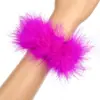 Pulseira de pena de peru com plumas completas anel de pressão joia Colocação de roupas simples de pena para a Rede